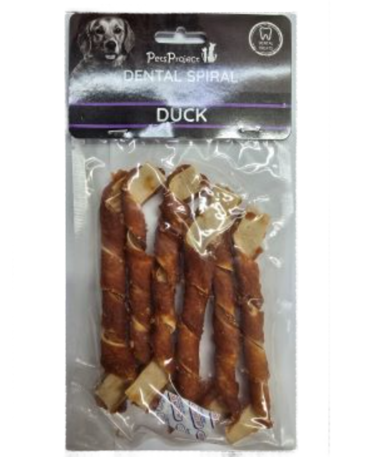 פטס פרוג'קט חטיף דנטלי ספירל ברווז 80 גרם Pet's Project