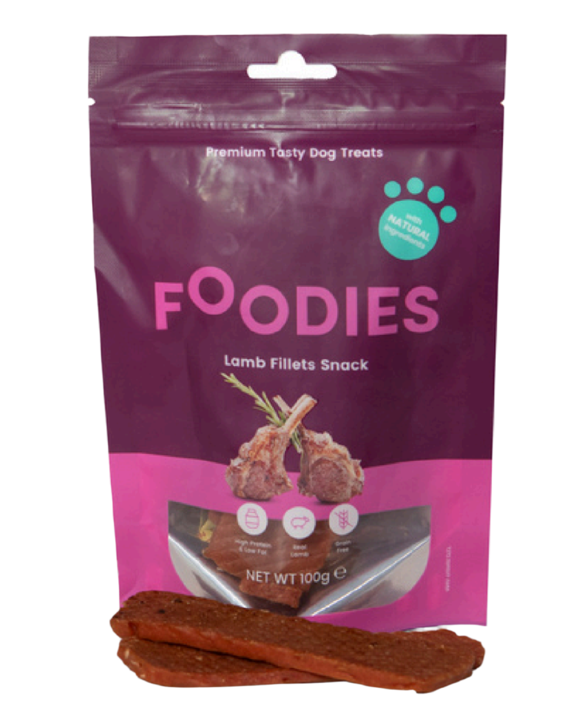 FOODIES – חטיף פילה כבש רך לכלבים | 100 גרם