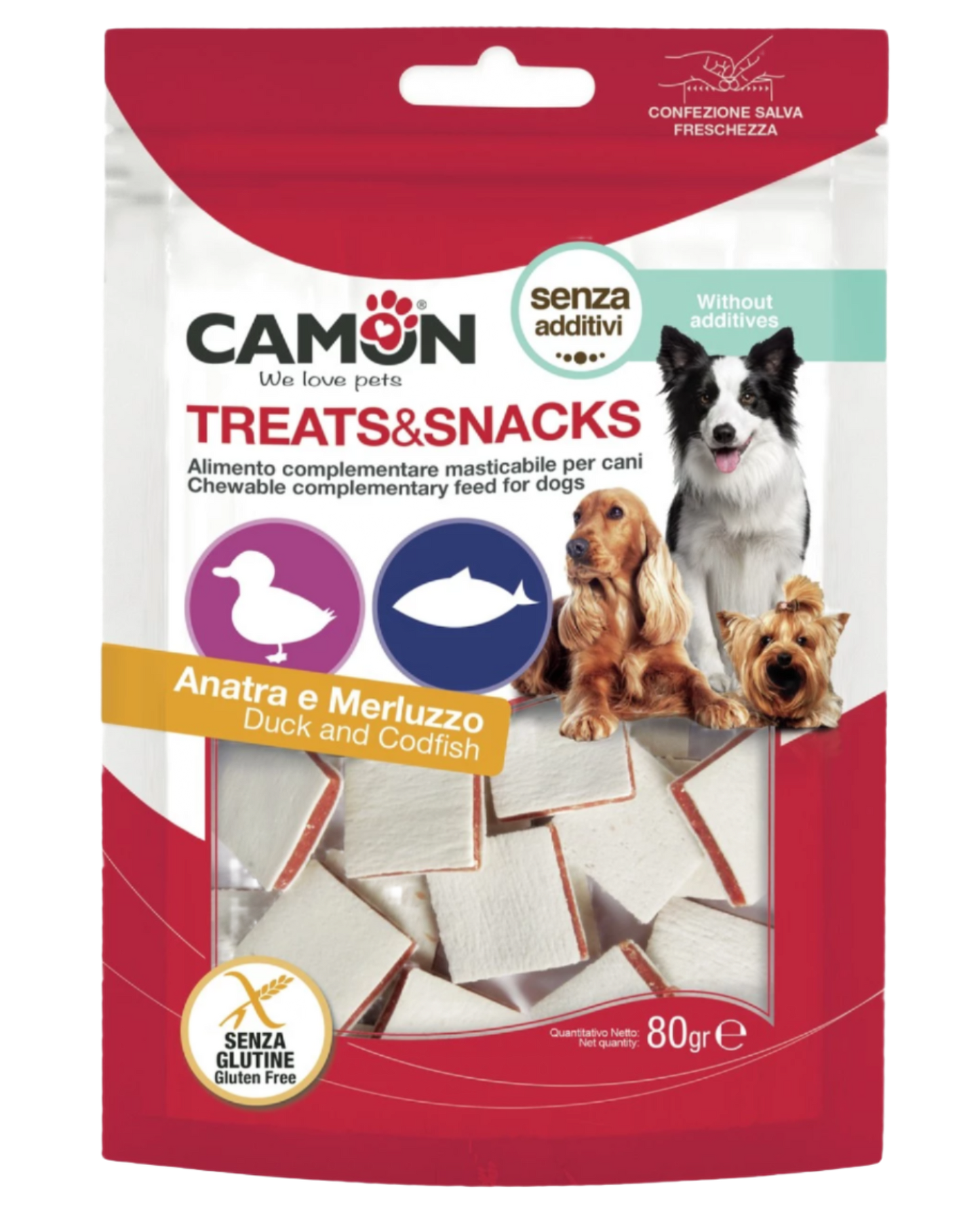 CAMON – חטיף סנדוויץ' ברווז ודג לכלבים