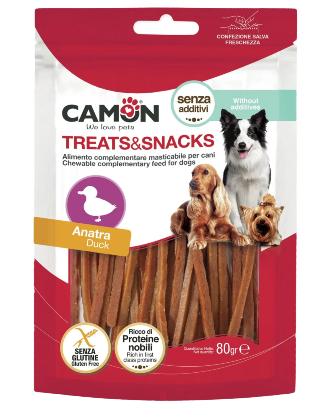 CAMON – חטיפי מקלות ברווז לכלבים