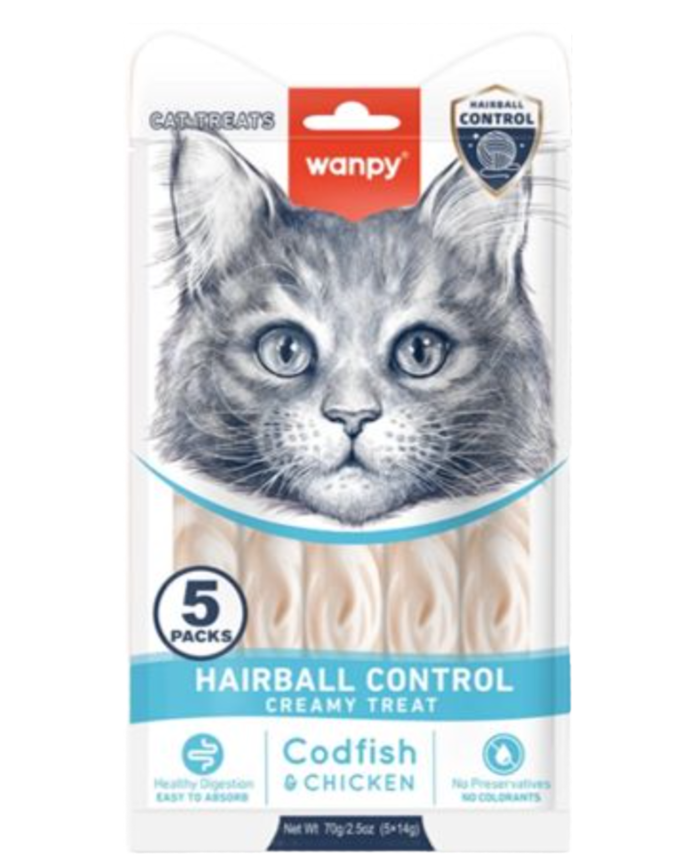 שלוק ונפי Hairball Control – קרם עוף ודג בקלה לחתולים