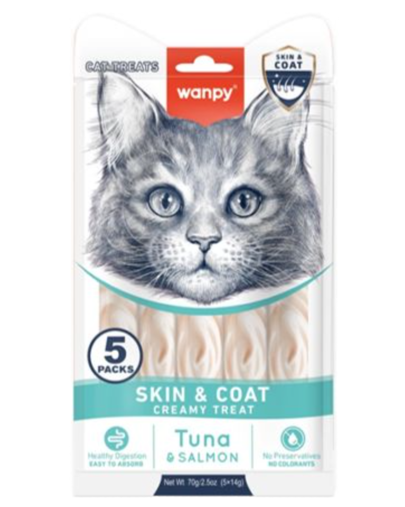 שלוק ונפי Skin & Coat – קרם סלמון וטונה לחתולים