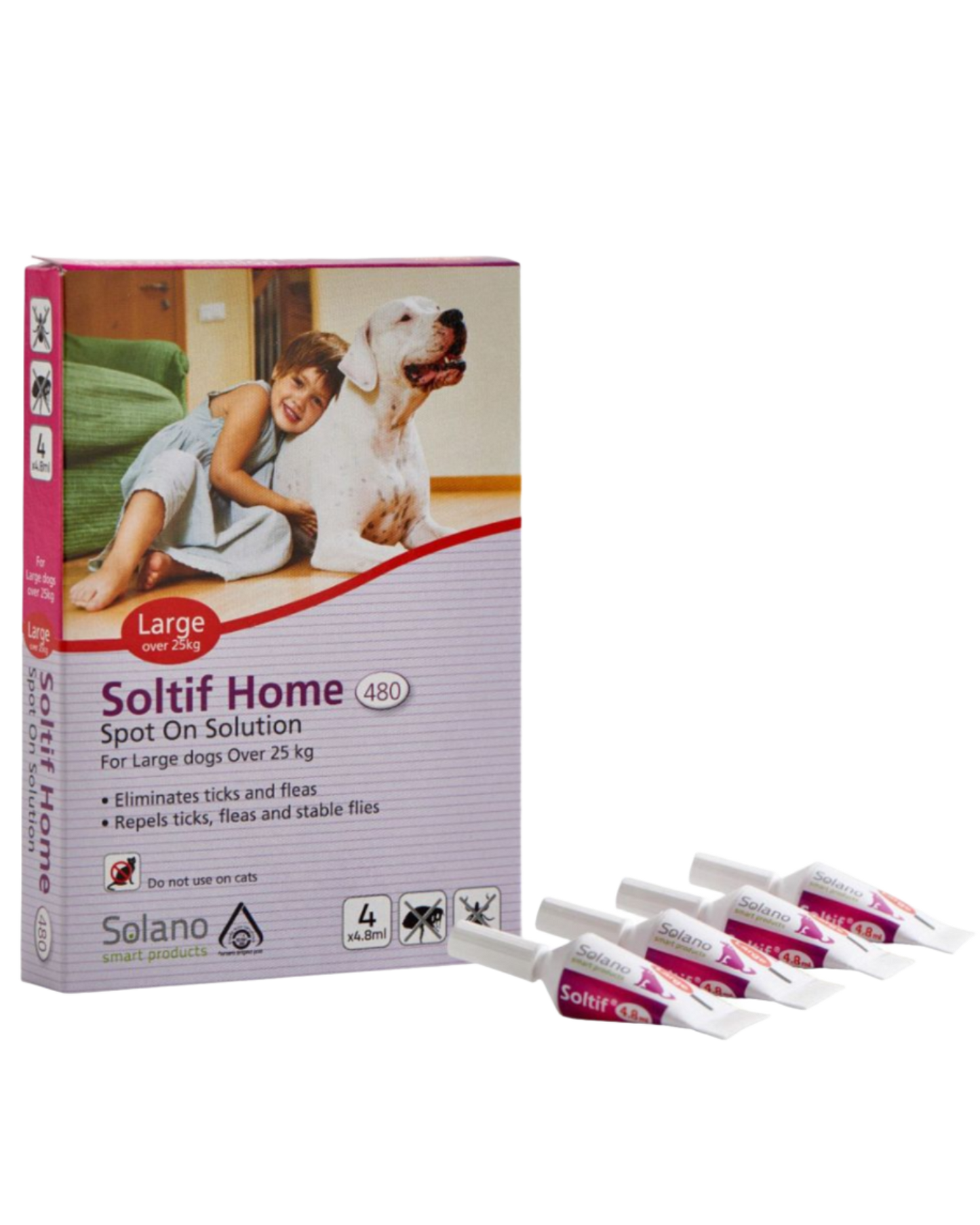 Soltif Home אמפולות נגד פרעושים וקרציות – מידה L