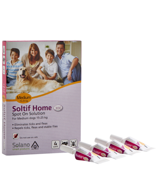 Soltif Home אמפולות נגד פרעושים וקרציות – מידה M