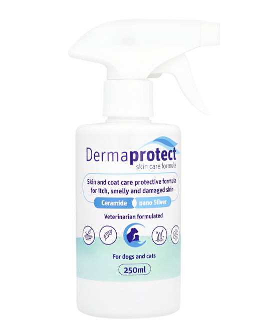 DermaProtect לכלב ולחתול – תרסיס לנשירה וטיפוח פרווהמכיל 250 מ"ל