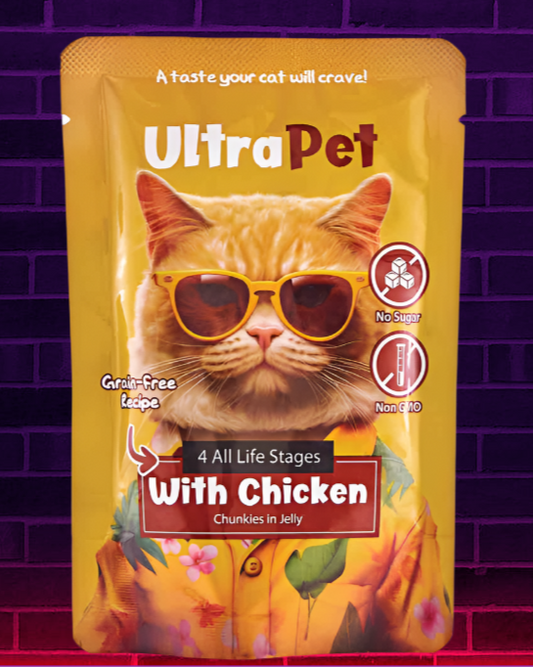 פאוץ' אולטרה פט בטעם עוף לחתול | 85 גרם