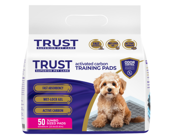 מארז  פדים לכלבים עם פחם פעיל טראסט Trust