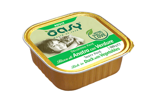 OASY אואסי מעדן פטה ברווז עם ירקות לחתול