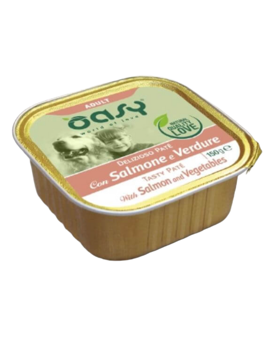 OASY אואסי – מעדן פטה סלמון לכלב 150 גרם