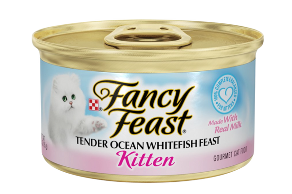 Fancy Feast פטה – שימורי דגי אוקיאנוס וטונה לגורי חתולים (85 גרם)