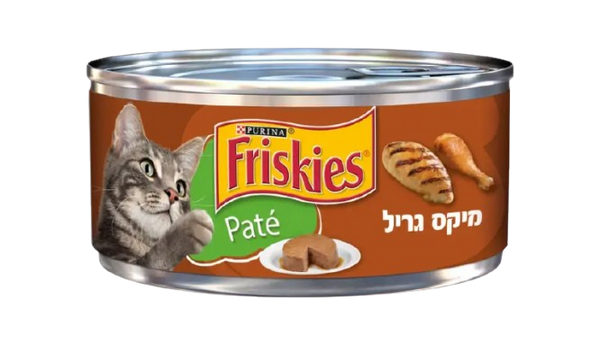 פריסקיז מזון לח למלא לחתול פטה מיקס גריל
