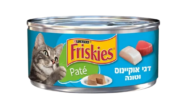 פריסקיז מזון לח ומלא לחתול פטה דגי אוקינוס וטונה