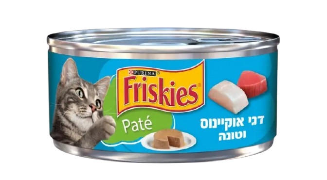 פריסקיז מזון לח ומלא לחתול פטה דגי אוקינוס וטונה