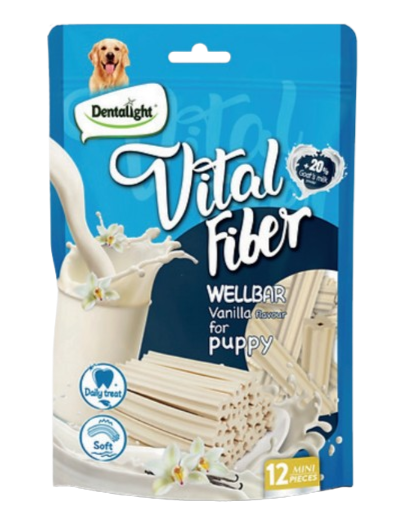 vital fiber חטיף לגורים מקלות (80 גרם) בטעם וניל