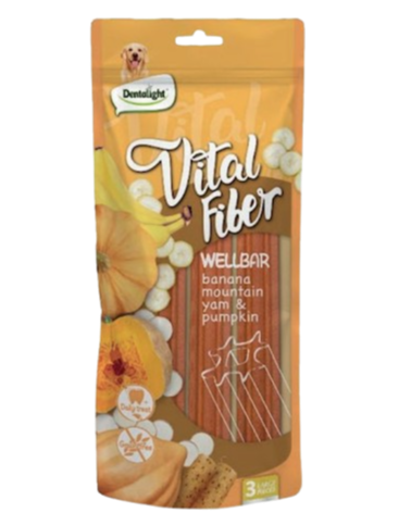 vital fiber מקל לעיסה ללא דגניםבננה, שורש בטטה ודלעת (250 גרם)